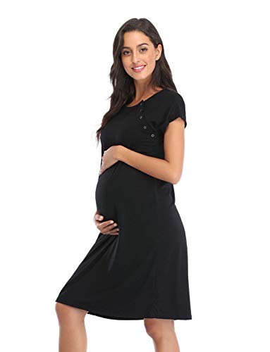 Soanhoo Maternity Nursing Dress for Labor and Breastfeeding