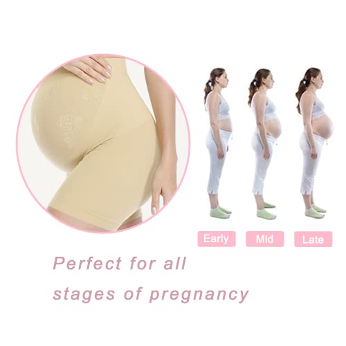 POSHGLAM Maternity Shapewear: Seamless Belly Support Shorts