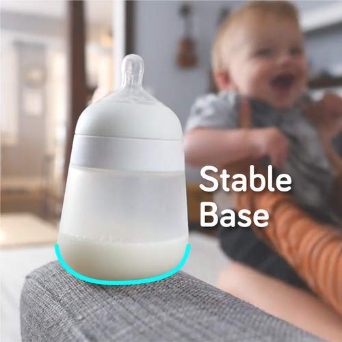 Nanobébé Silicone Baby Bottle, Anti-Colic, Natural 9oz