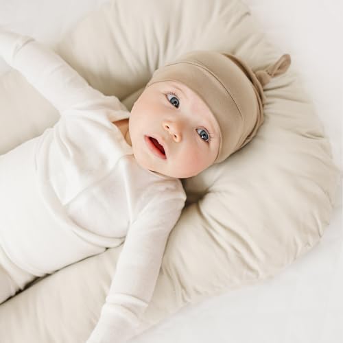 8 Pack Soft Baby Knot Beanie Hats 0-6 Months