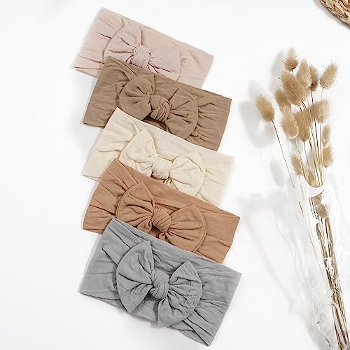 Soft Knot Baby Girl Headbands with Hair Bows