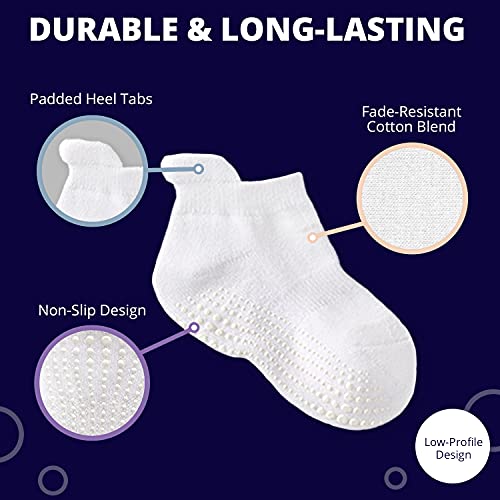 Non Slip Grip Ankle Socks for Babies & Kids