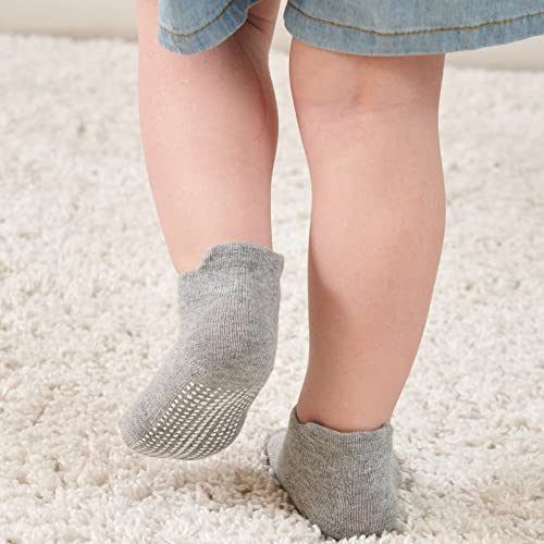 ZAPLES Grip Ankle Socks for Babies, Assorted 9-Pack
