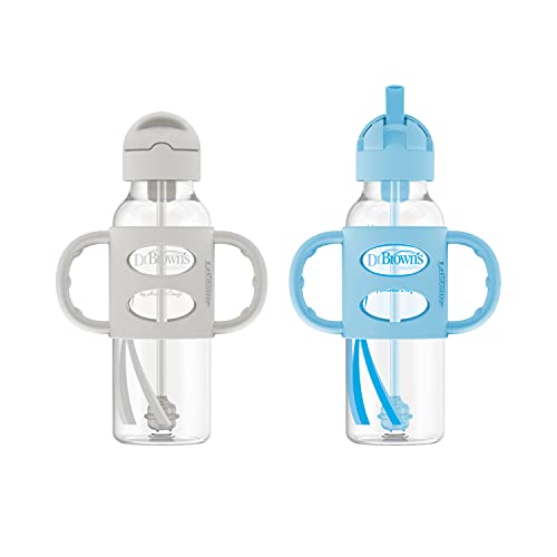 Dr. Brown's Narrow Sippy Straw Bottle - 8oz/250mL