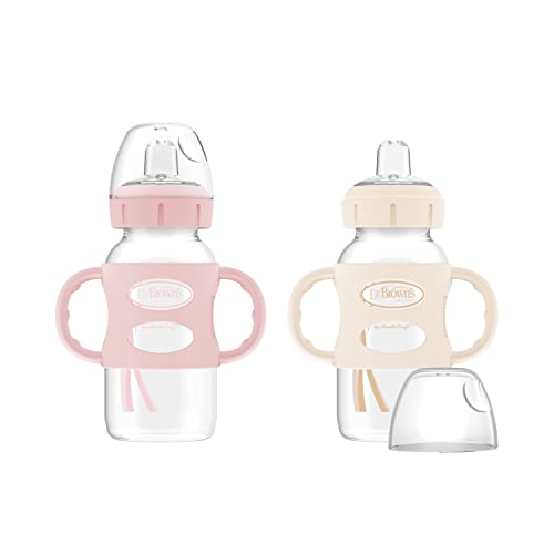 Dr. Brown's Silicone Handles Sippy Bottle, 9oz/270mL, 2-Pack