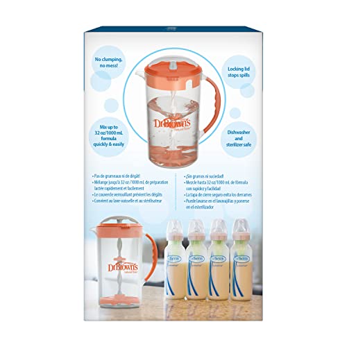 Dr. Brown's BPA-Free Baby Formula Mixer, Orange, 32oz