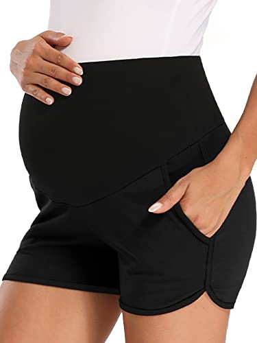 Maternity Shorts with Pockets for Pregnancy Comfort