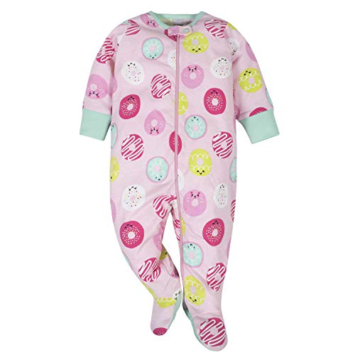 Baby Girls' 4-Pack Onesies Sleep 'N Play, Pink Sweet Treat