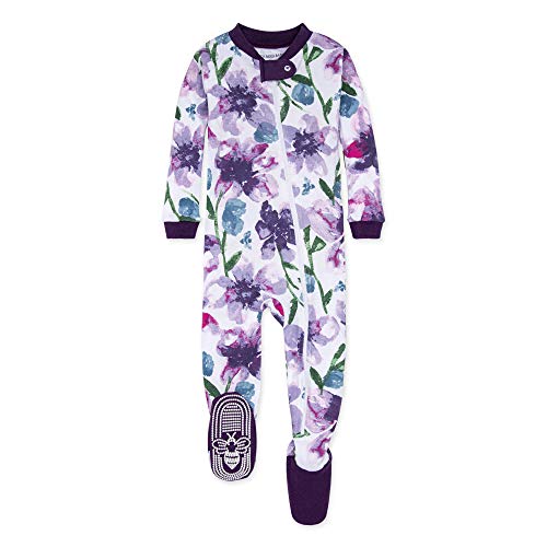 Burt's Bees Baby Zip Front Organic Pajamas - Purple Daylily