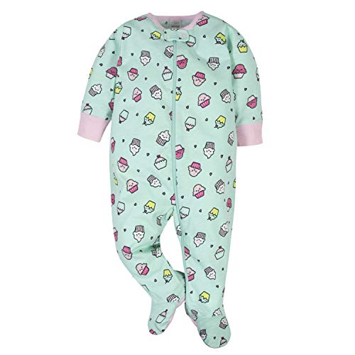 Baby Girls' 4-Pack Onesies Sleep 'N Play, Pink Sweet Treat