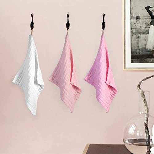 MUKIN Baby Washcloths - Soft Face Towels for Newborns (Pink)