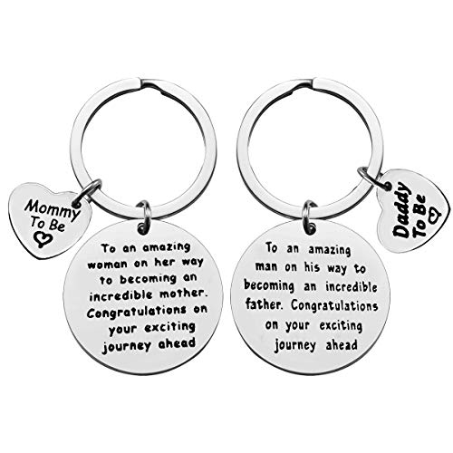 Baby Announcement Keychain Set: Perfect gift for expecting parents!