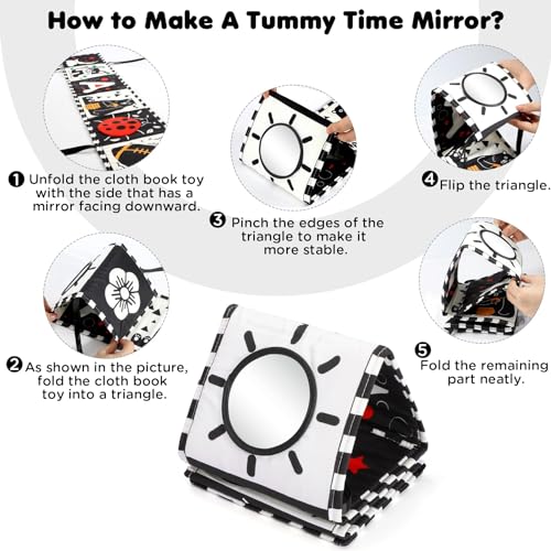 Black and White Baby Toy Set for Brain Development