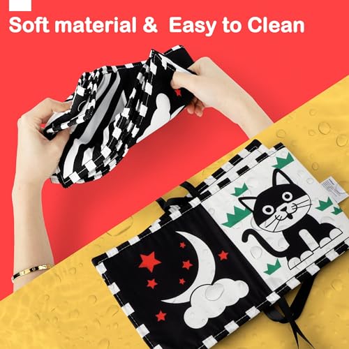Black and White Baby Toy Set for Brain Development