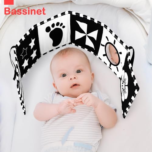 Black and White Baby Toy Set for Brain Development