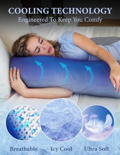 Pharmedoc U-Shape Pregnancy Pillow - Cooling Grey Cover