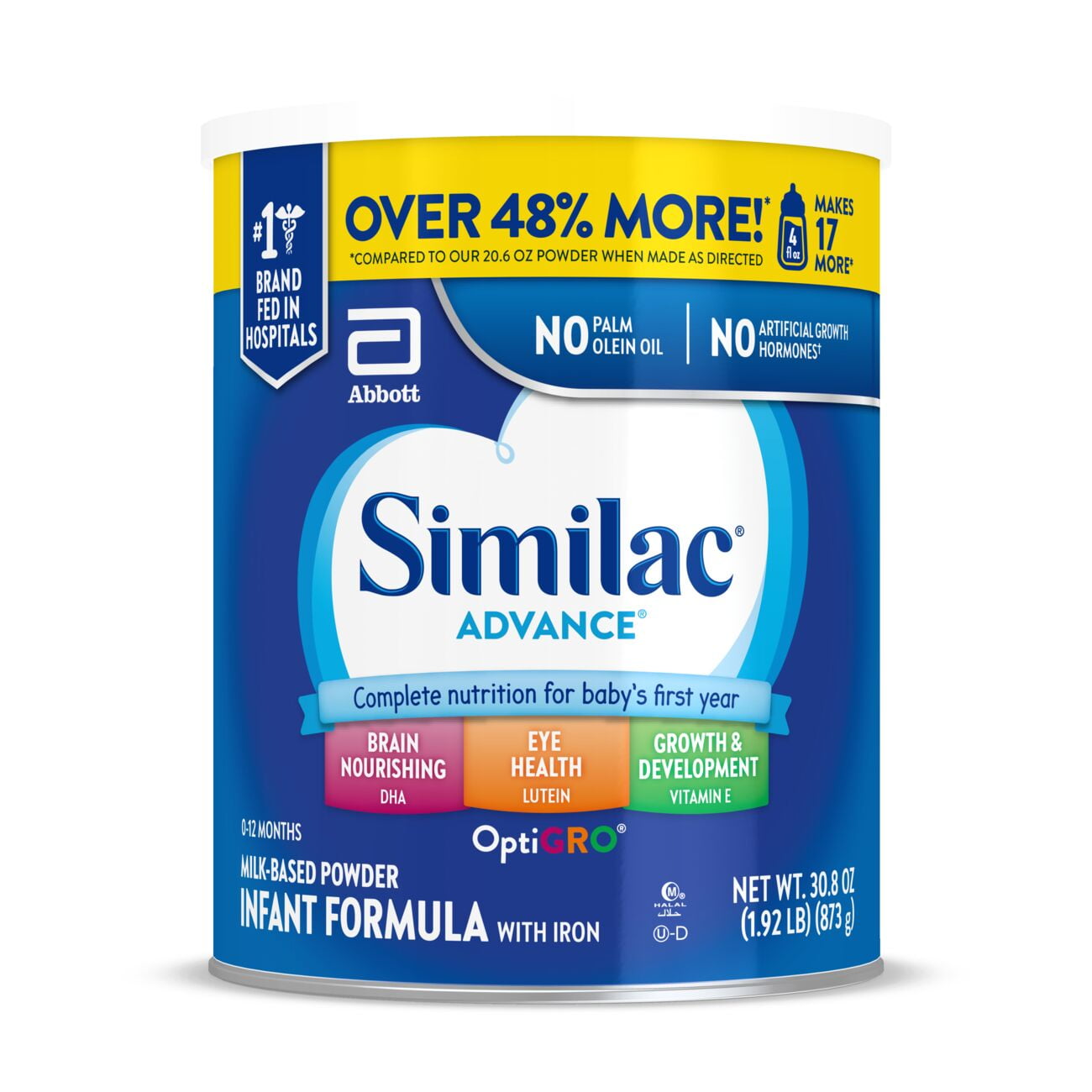 Similac Advance Powder Baby Formula with Iron (30.8 oz)