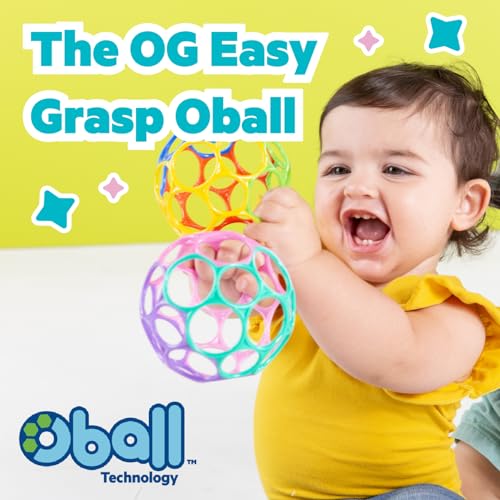 Bright Starts Teal Oball Easy-Grasp Rattle Toy