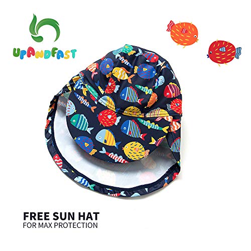 Baby Boy Long Sleeve Swimsuit Rashguard, Colorful Fish