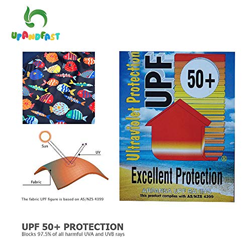 Baby Boy Long Sleeve Swimsuit Rashguard, Colorful Fish