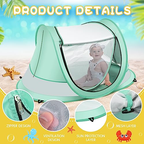 Large UPF 50+ Baby Beach Tent with Mosquito Net