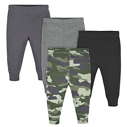 Gerber Baby Boys' Multi-Pack Pants, Camo/Gray, 0-3 Months: 3-Pack Cute Camo Pants for Baby Boys