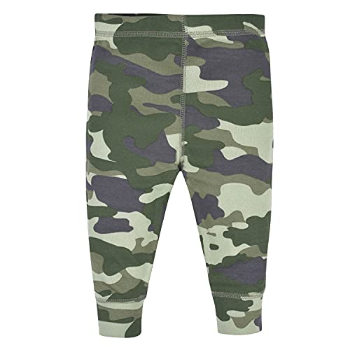 Gerber Baby Boys' Multi-Pack Pants, Camo/Gray, 0-3 Months: 3-Pack Cute Camo Pants for Baby Boys