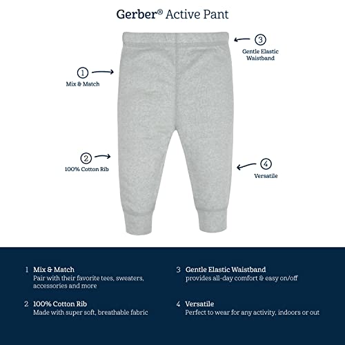 Gerber Baby Boys' Pants, Navy/Army Green, 12 Months