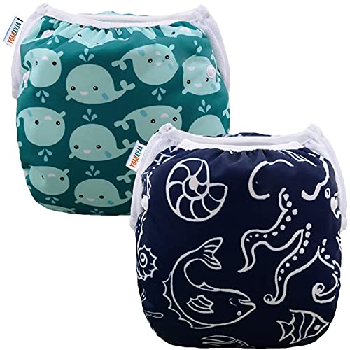 ALVABABY Adjustable Reusable Swim Diapers - Baby Boy