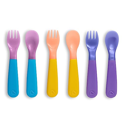 Munchkin ColorReveal Color Changing Toddler Forks & Spoons, 6 Pack 