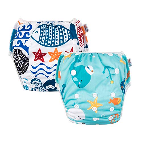 ALVABABY Large Swim Diapers - Reusable & Adjustable