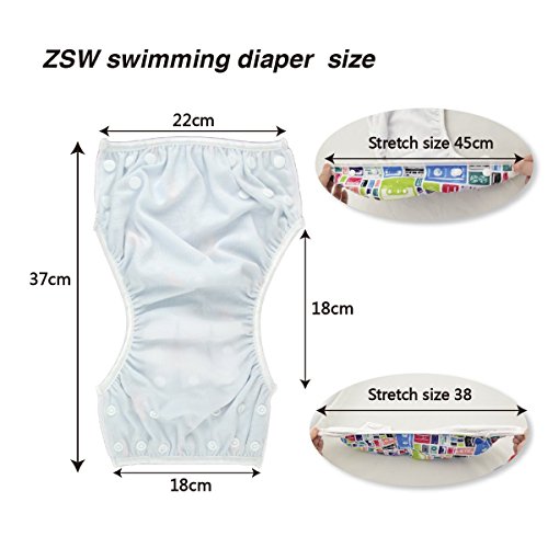 ALVABABY Large Swim Diapers - Reusable & Adjustable