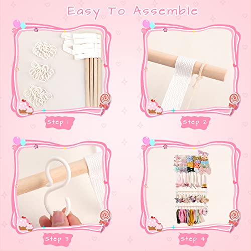 POVETIRE Headband & Hair Bow Organizer for Baby Girls