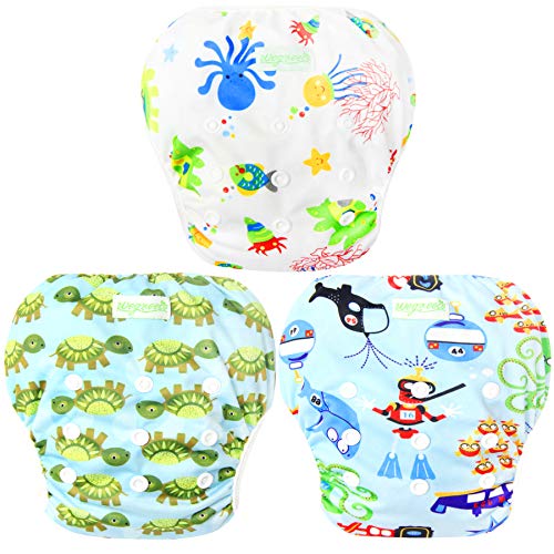 Wegreeco Adjustable Reusable Baby Swim Diaper - Turtle