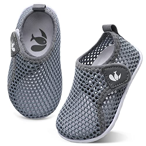 Quick-Dry Toddler Swim Shoes - Mesh Grey