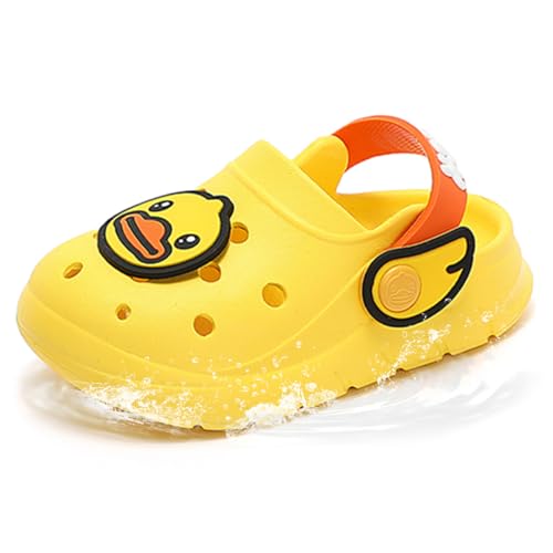 B.Duck Kids Dinosaur Clogs Yellow Slides