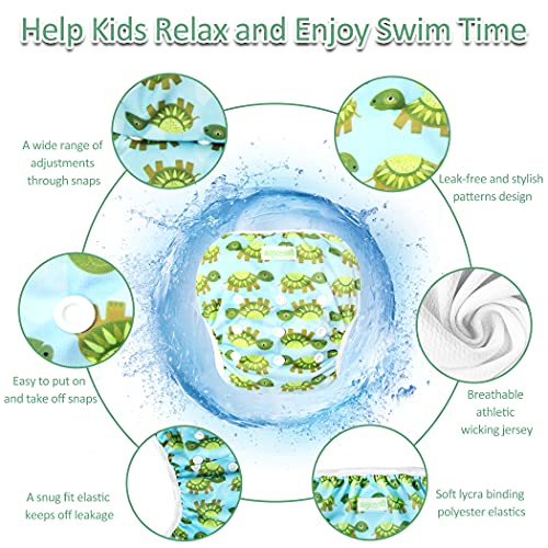 Wegreeco Adjustable Reusable Baby Swim Diaper - Turtle
