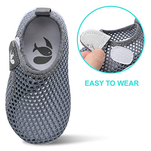 Quick-Dry Toddler Swim Shoes - Mesh Grey