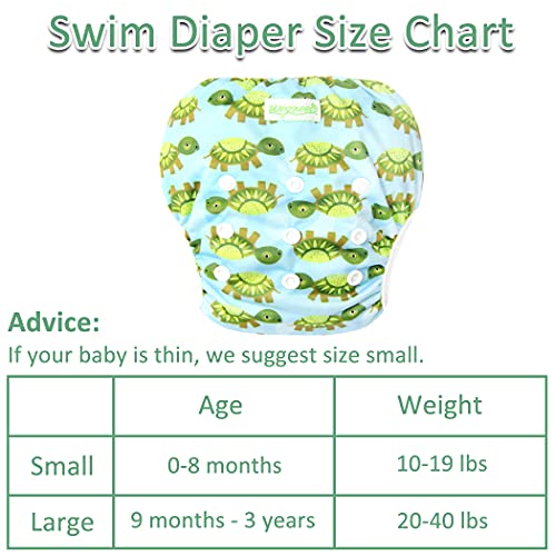 Wegreeco Adjustable Reusable Baby Swim Diaper - Turtle
