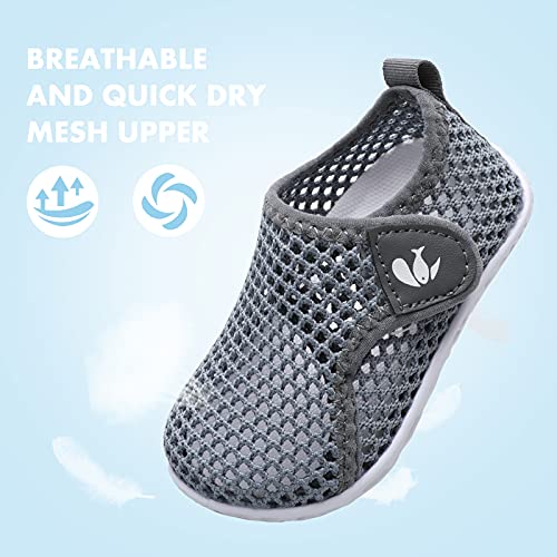 Quick-Dry Toddler Swim Shoes - Mesh Grey