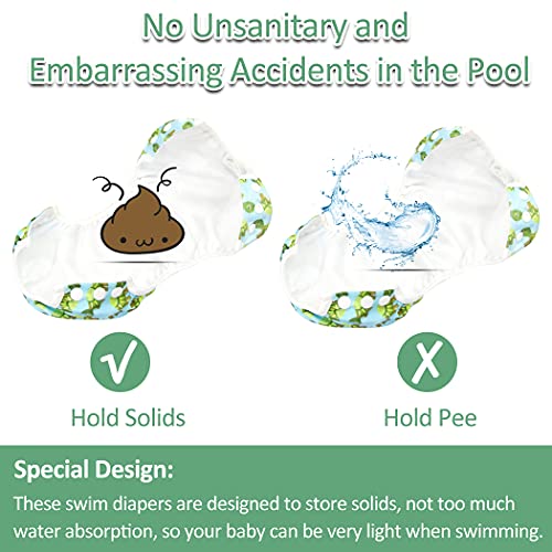 Wegreeco Adjustable Reusable Baby Swim Diaper - Turtle
