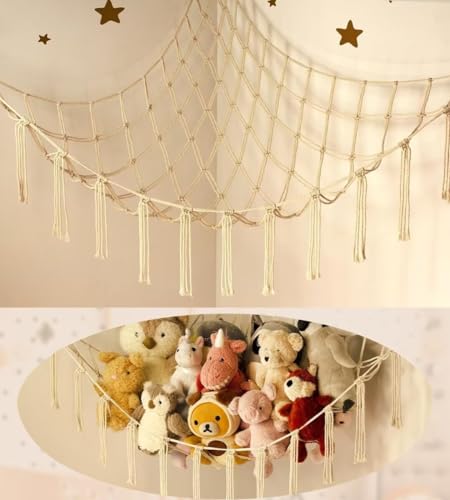 Large Stuffed Animal Storage Hammock for Kids