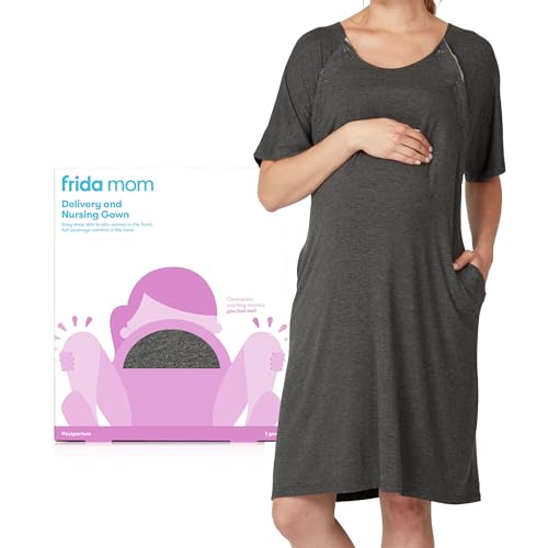 Frida Mom Labor and Delivery Hospital Gown, Easy-Snap