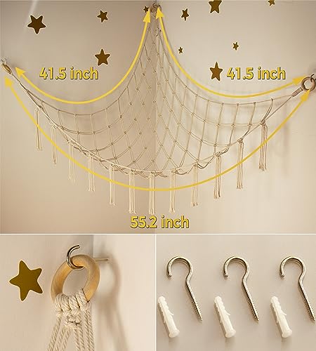 Large Stuffed Animal Storage Hammock for Kids