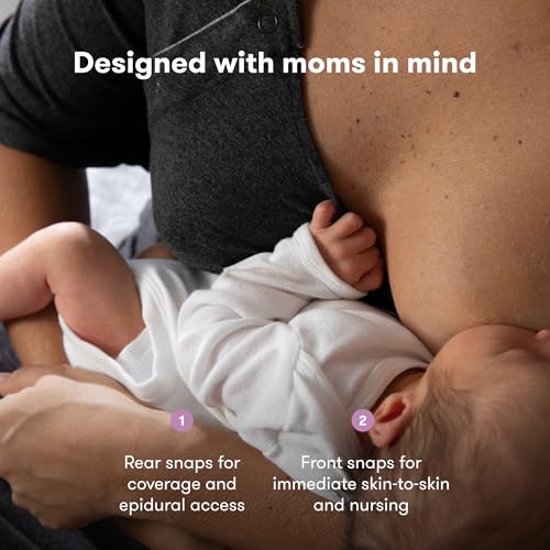 Frida Mom Labor and Delivery Hospital Gown, Easy-Snap