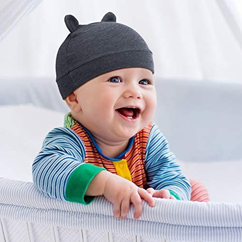 6 Pack Newborn Baby Bear Ears Infant Caps