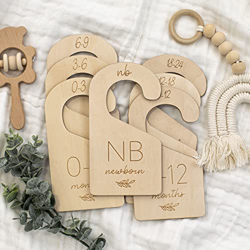 Wooden Baby Closet Dividers for Organizing Newborn Clothes