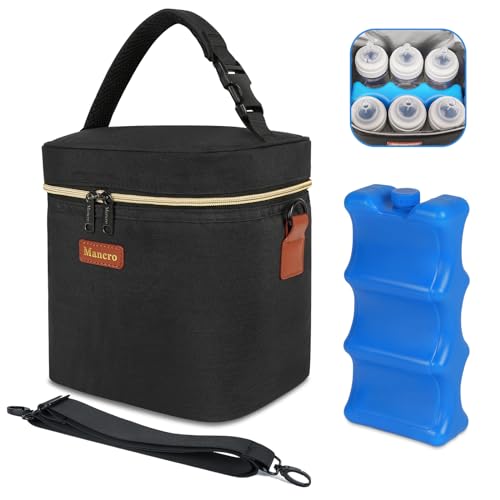 Mancro Insulated Breastmilk Cooler Bag for Nursing Moms