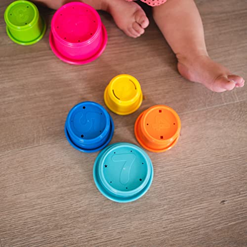 Colorful Baby Stacking Cups Set for Learning and Bath