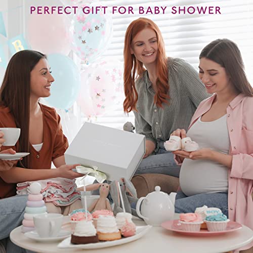 Luxury New Mom Gift Basket with Baby Shower Essentials